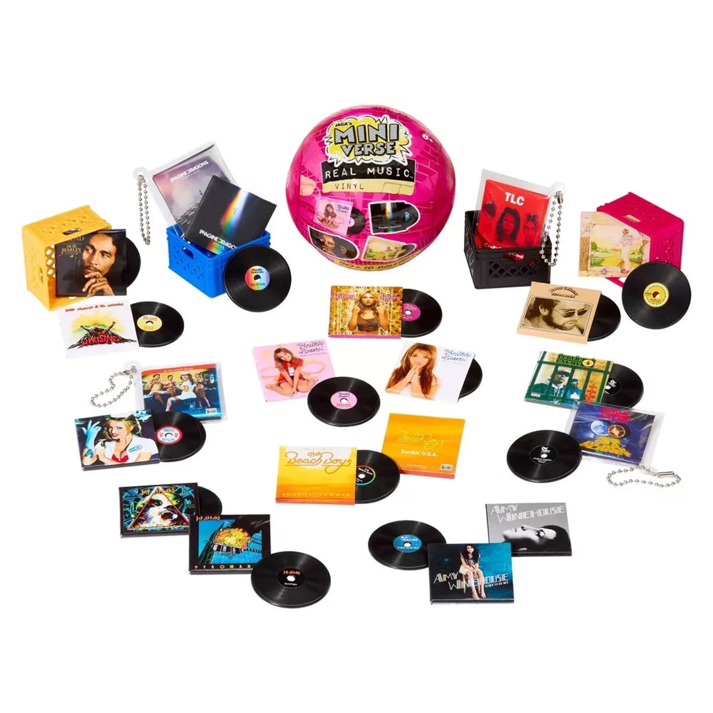 🔥MGA's Miniverse Real Music Vinyl Mystery Blind Pack Mini Playable Records NWT