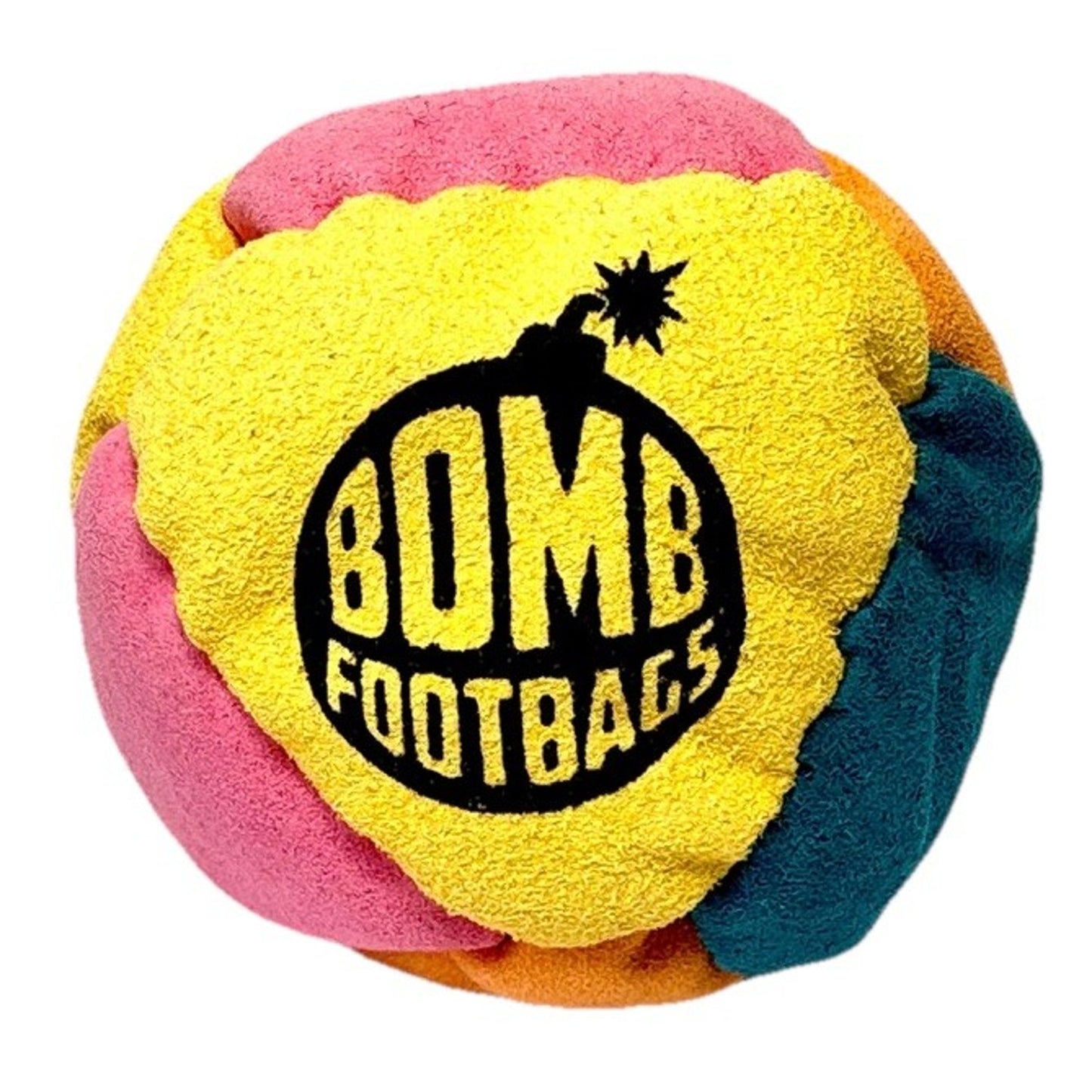🔥Bomb Footbags The Simply Bomb Hacky Sack Footbag Yellow/Pink/Teal/Orange🔥