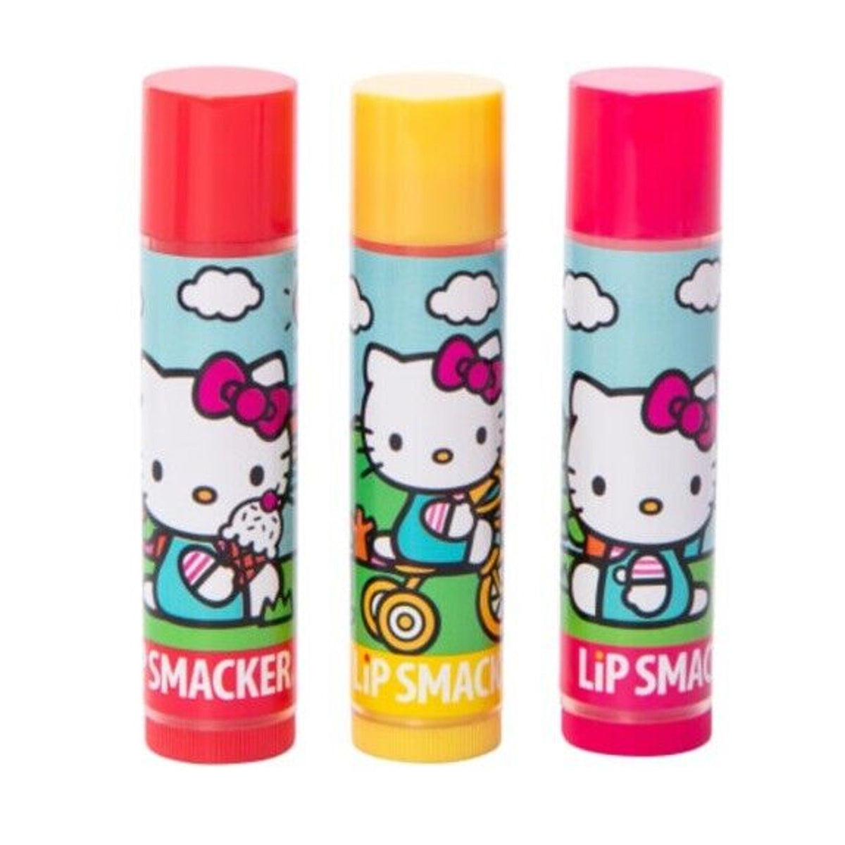 🔥Sanrio Hello Kitty Lip Smackers 3 Piece Lip Set With Cute Hello Kitty Tin🔥