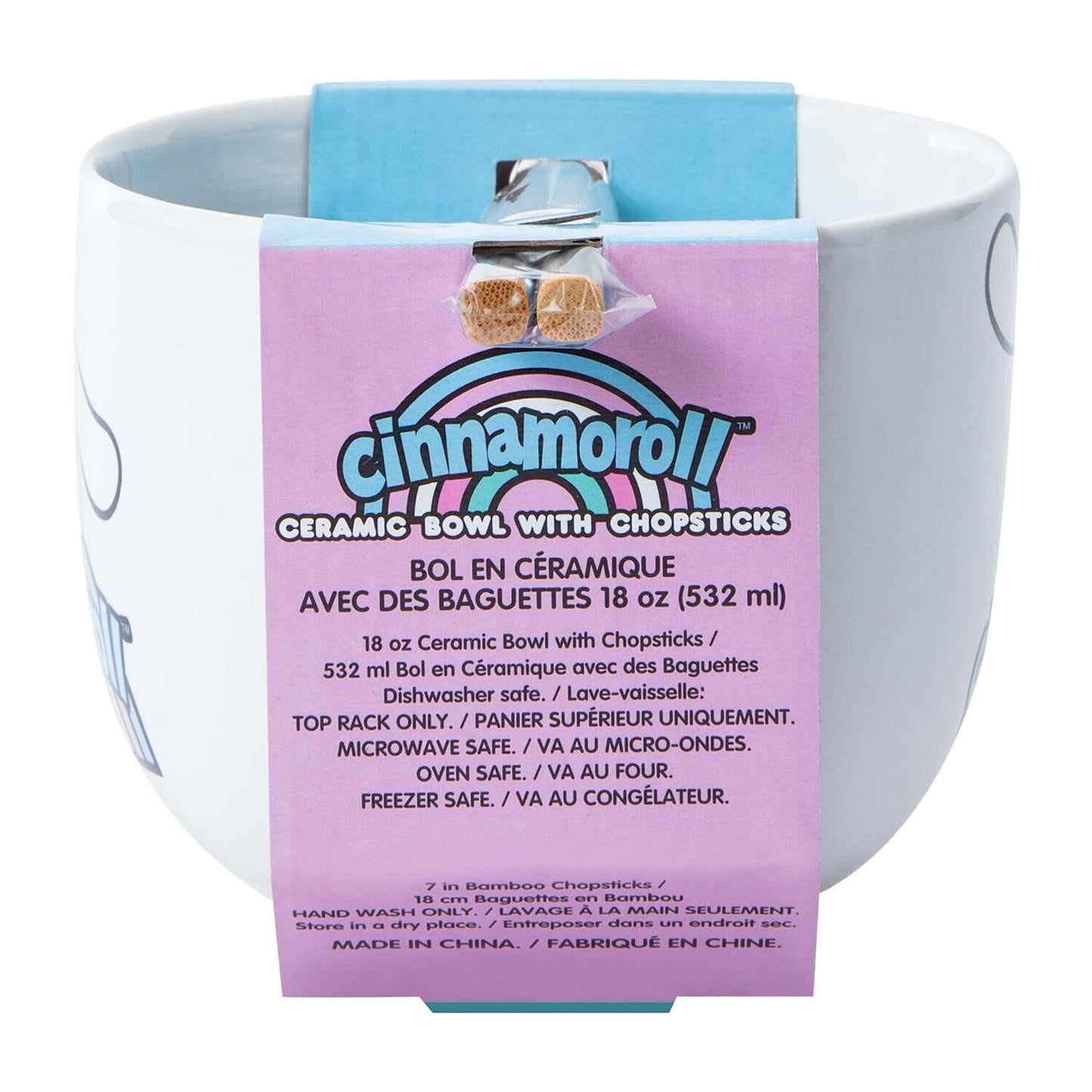 🔥Hello Kitty Sanrio CINNAMONROLL Ramen Noodle Bowl & Chopsticks BNWT🔥