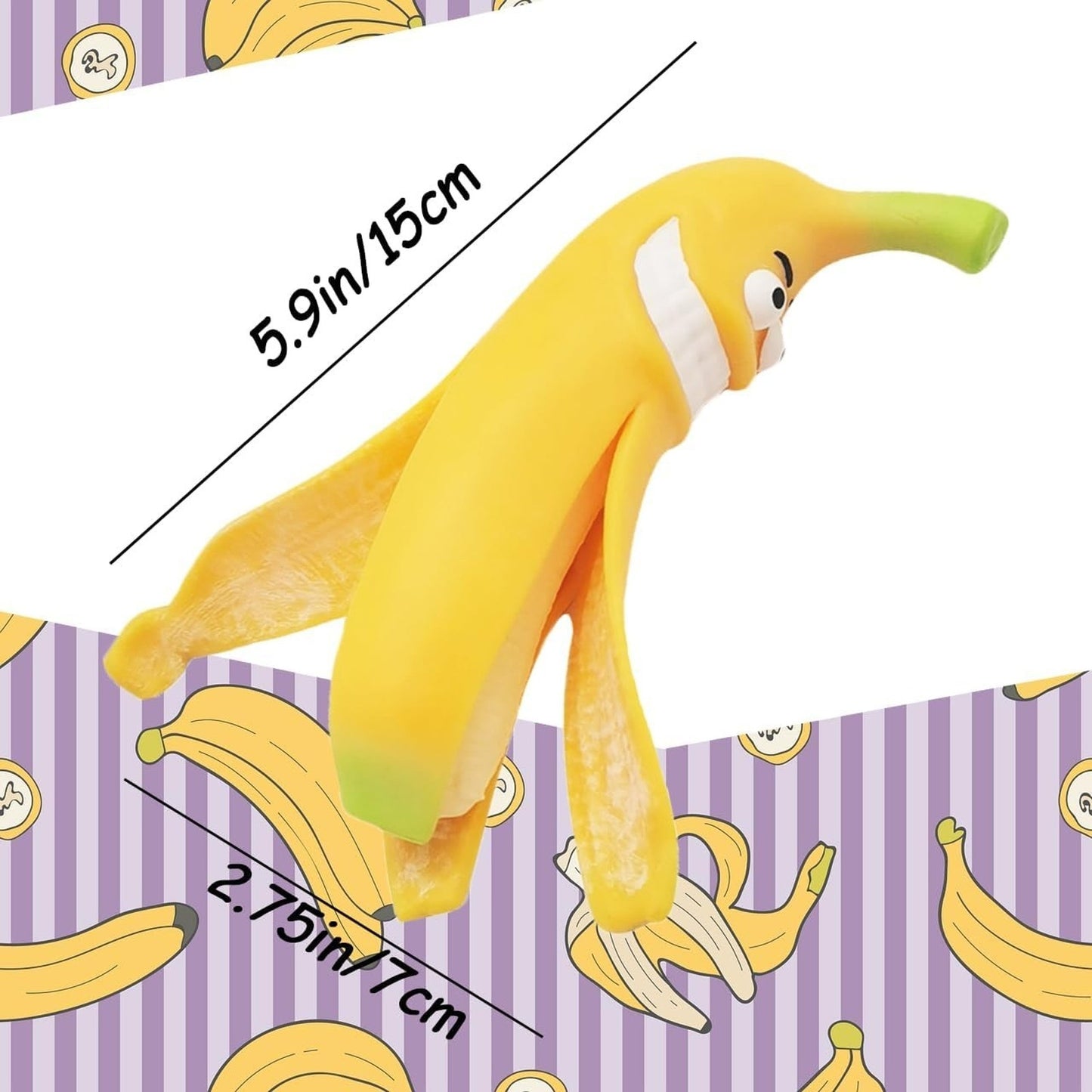 🔥Funny Banana Squeeze Toys Stress Reliever Toy Squishy Stretchy BNWT🔥