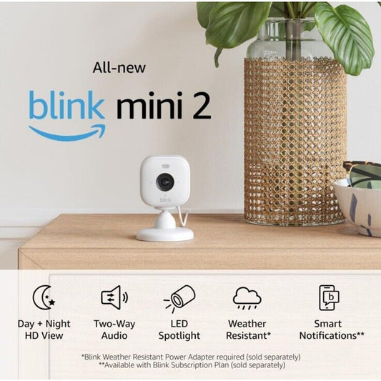 🔥Blink All-New Mini 2 Smart Security Cam Built-In Spotlight Motion Detection🔥