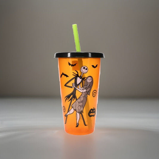 🔥Zak! The Nightmare Before Christmas Tumbler With Lid & Straw 25oz BNWT🔥