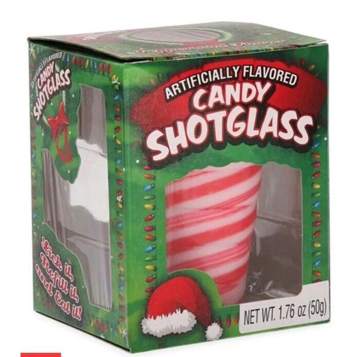 🔥Candy Cane Edible Peppermint Shot Glass Christmas BNIB🔥