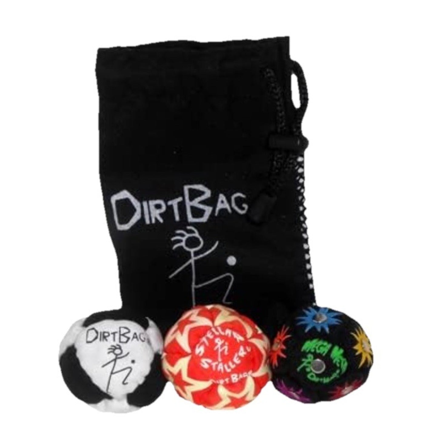 🔥World Footbag Dirtbag All Star 3 Pk Footbag Hacky Sack BNWT🔥