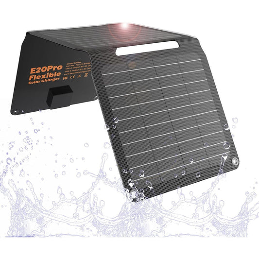 🔥20W Solar Panel Charger 5V USB-A USB-C Output Portable Foldable Small Pro💥