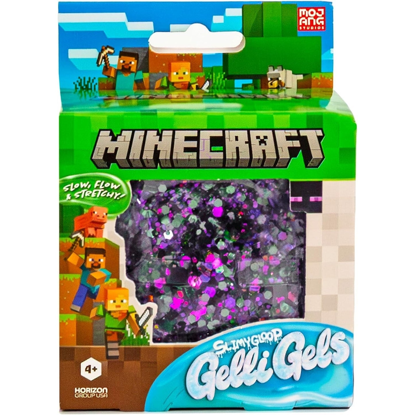 🔥MineCraft Enderman SLIMYGLOOP Gelli Gels Glitter Slow Small Purple BNWT🔥