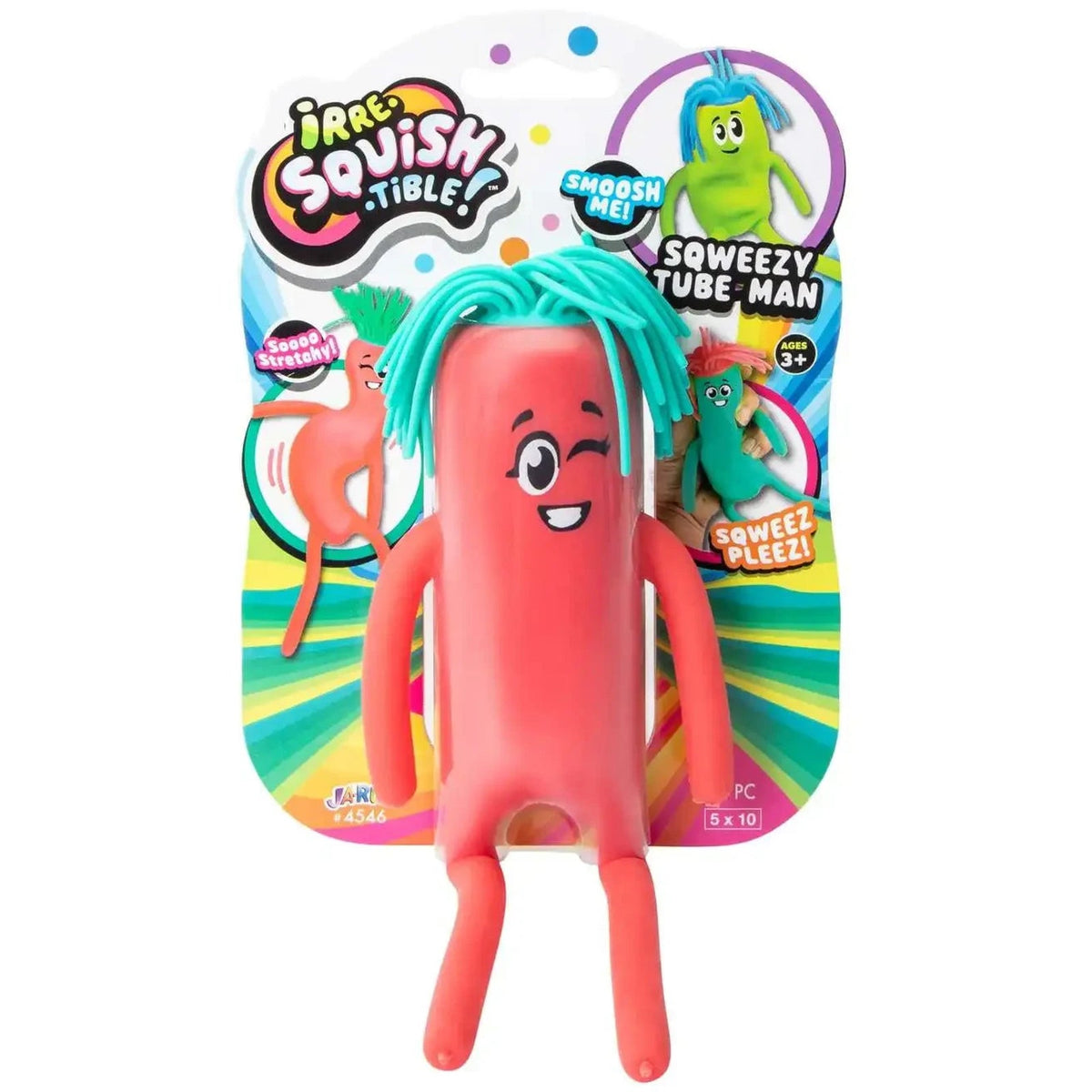 🔥Irre-Squish-Tible Squishy Sqweezy Tube Man BNWT🔥