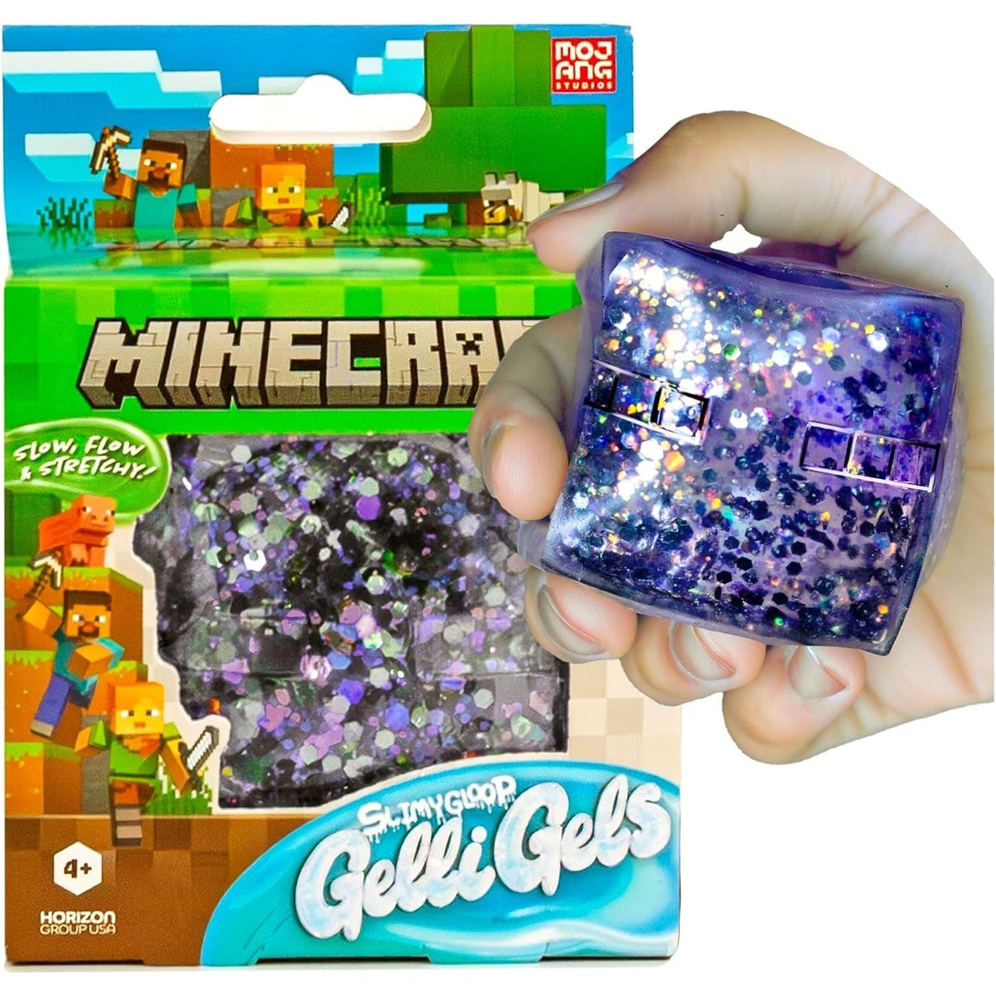 🔥MineCraft Enderman SLIMYGLOOP Gelli Gels Glitter Slow Small Purple BNWT🔥