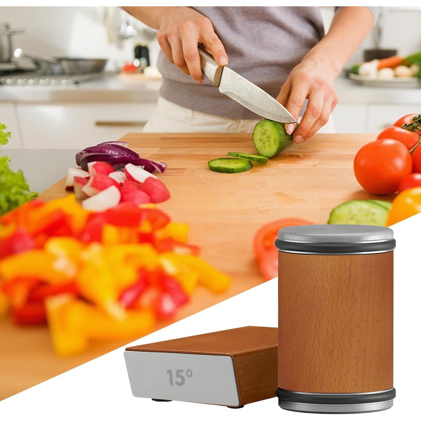 🔥Rolling Knife Sharpener Diamond 15 & 20 Degree 400 & 1000 Grinding Kit BNWT🔥