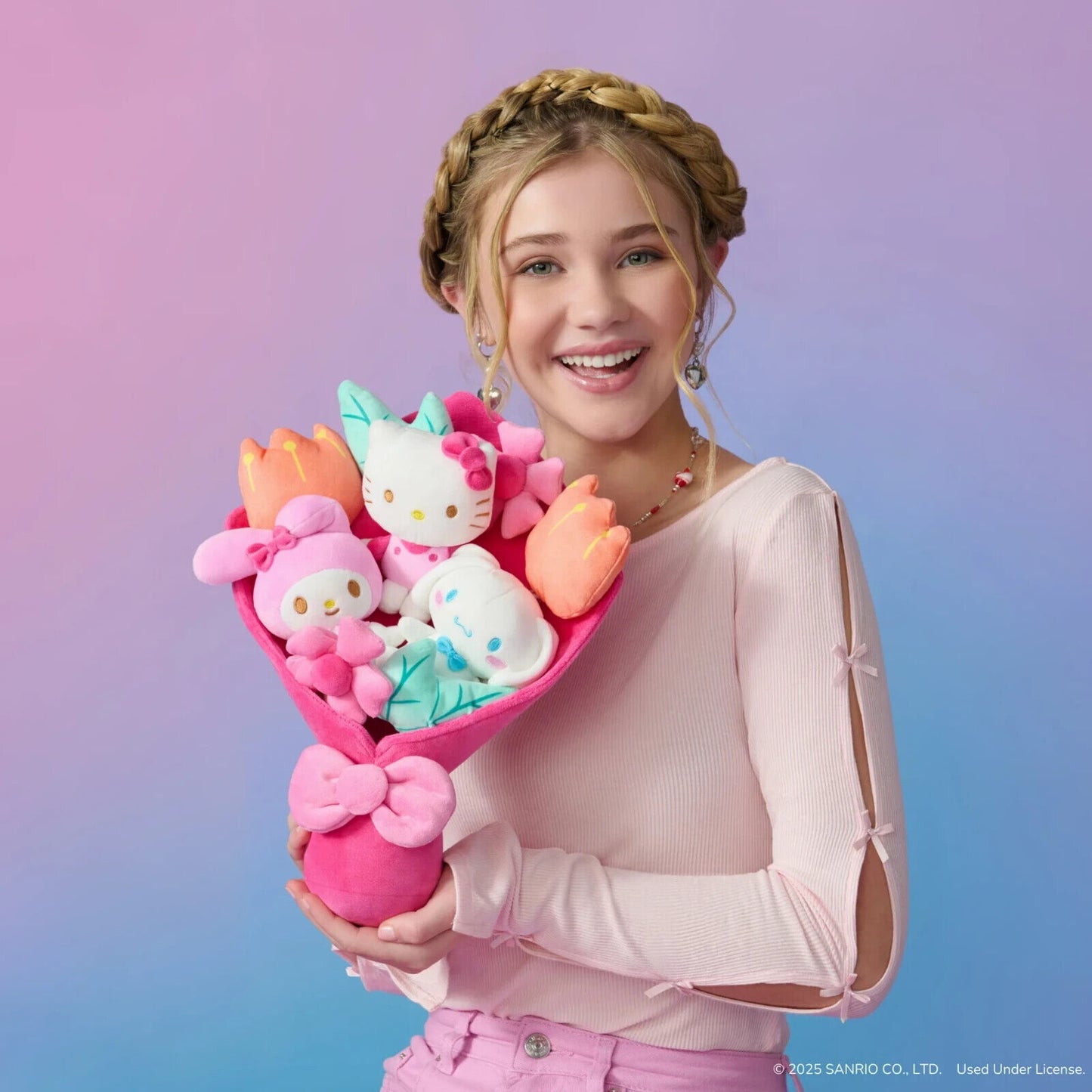 🔥Hello Kitty and Friends 12” Plush Valentine’s Bouquet 9 Plush Included BNWT💥