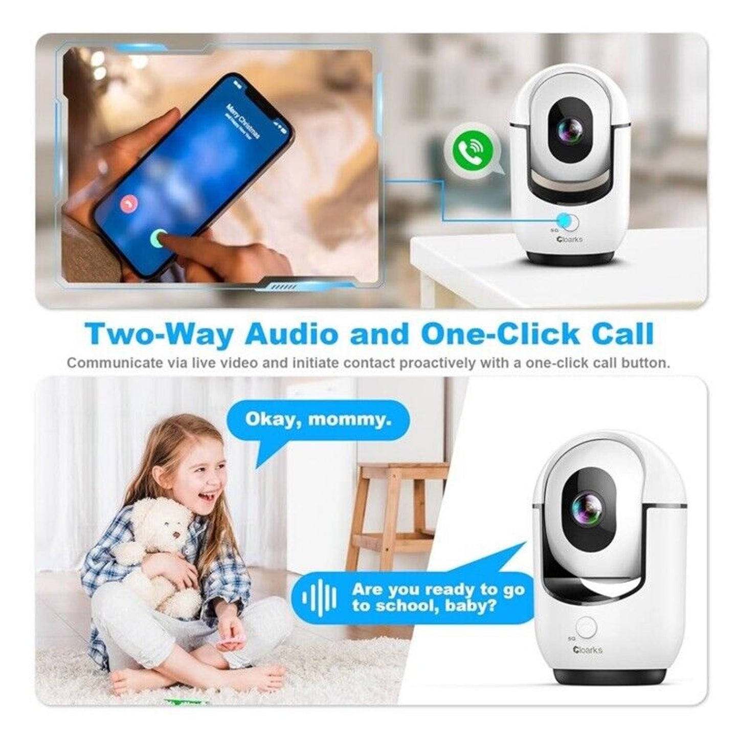 🔥2K Indoor Camera 5/2.4 GHz WiFi Pan/Tilt Security with AI Motion Detection🔥