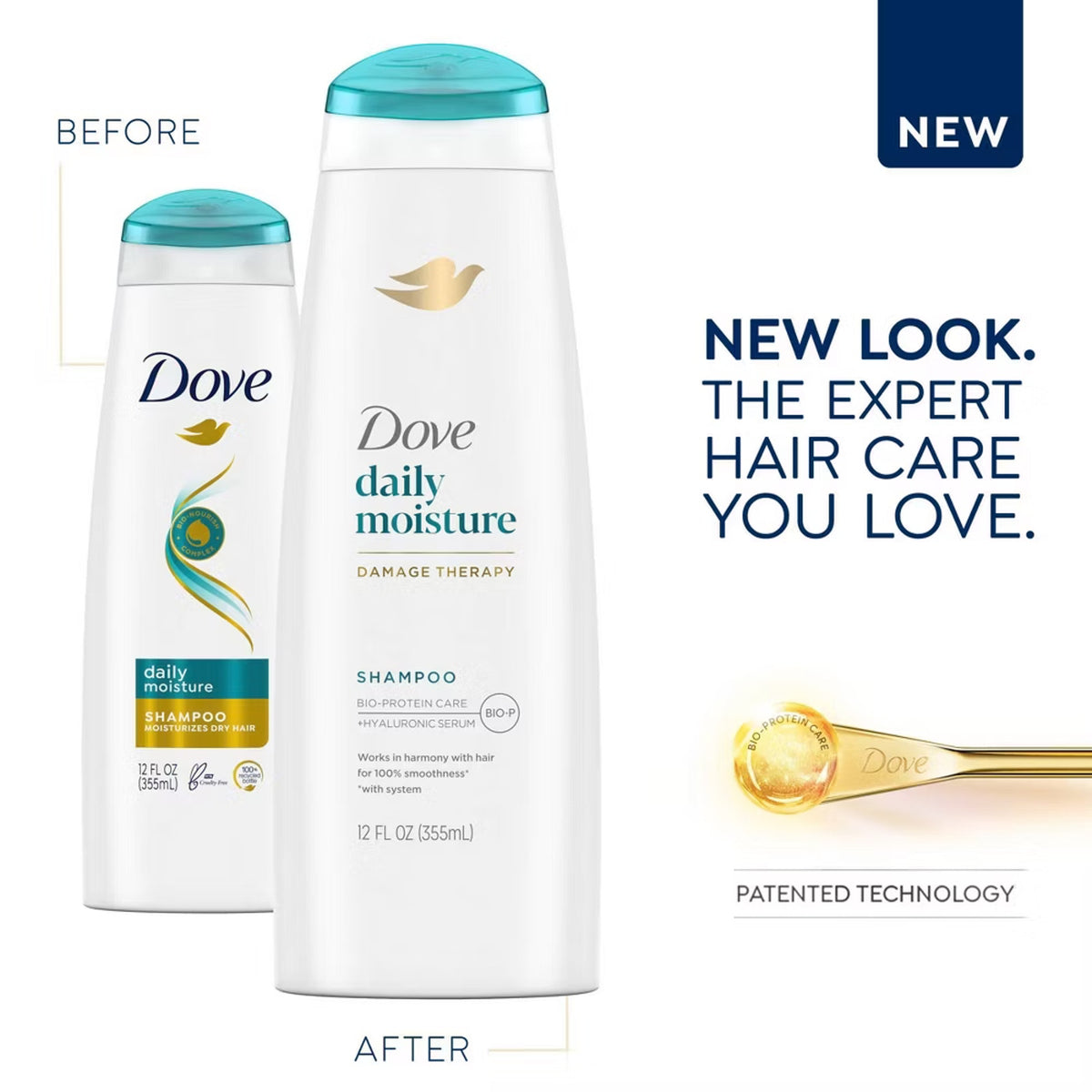 🔥Dove Damage Therapy Shampoo Daily Moisture for Dry Hair Shampoo 12 fl oz NWT🔥
