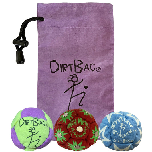 🔥World Footbag Dirtbag All Star 3 Pk Footbag Hacky Sack BNWT🔥