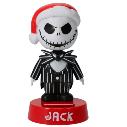 🔥Disney Santa Jack Skellington Solar Bobblehead Nightmare Before Christmas NWT