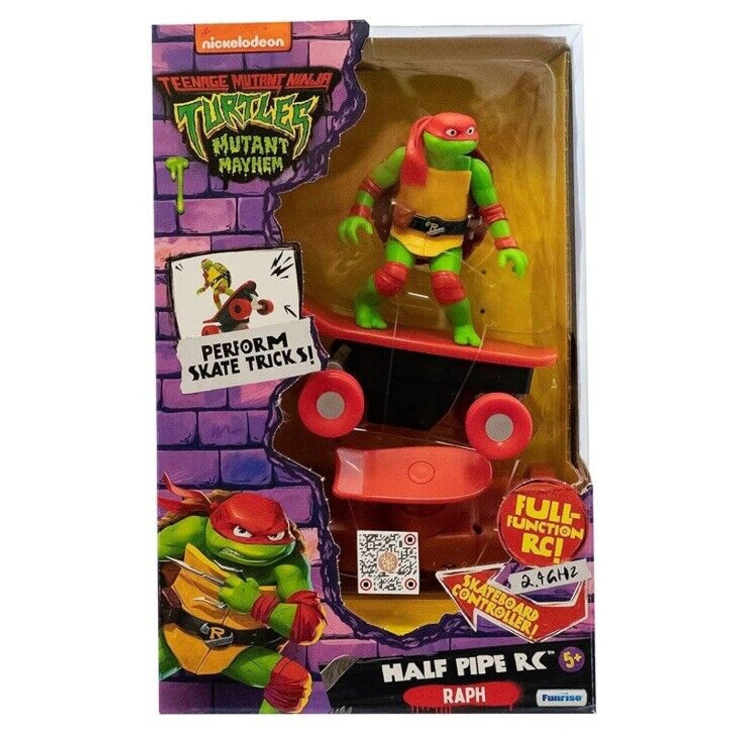 🔥Teenage Mutant Mayhem Nickelodeon Ninja Turtles Half Pipe Raph Skate RC🔥