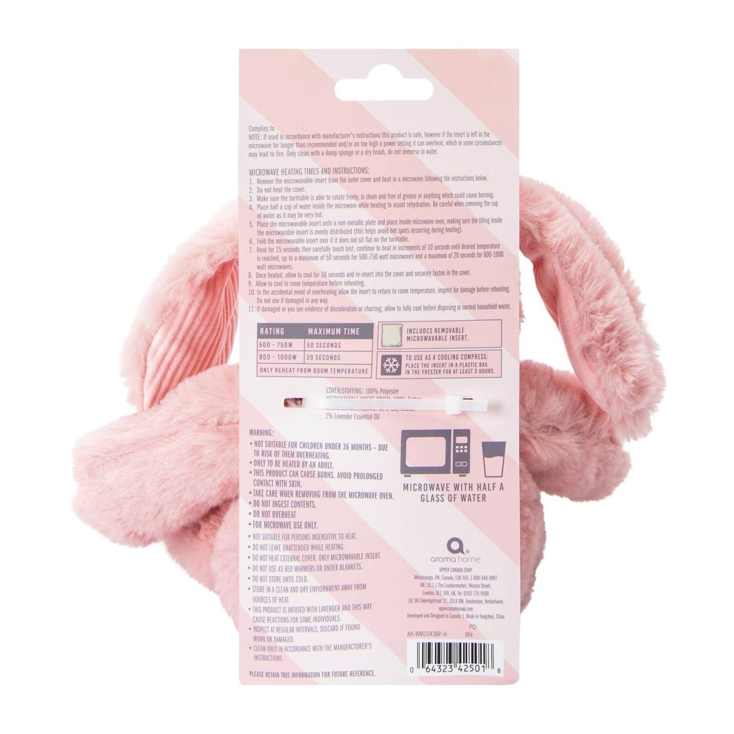 🔥Heatable Animal Plush Toy Pink Bunny Heat Therapy BNWT🔥