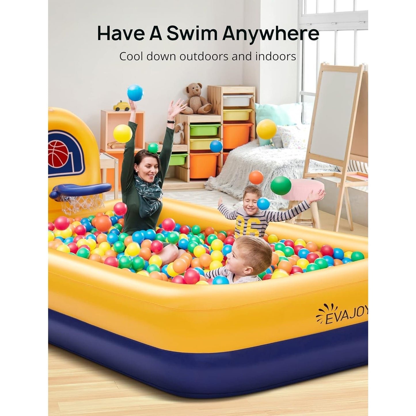 🔥Kiddie PooL Evajoy Inflatable Kids Pool Summer Water Party Inflatable Pool🔥