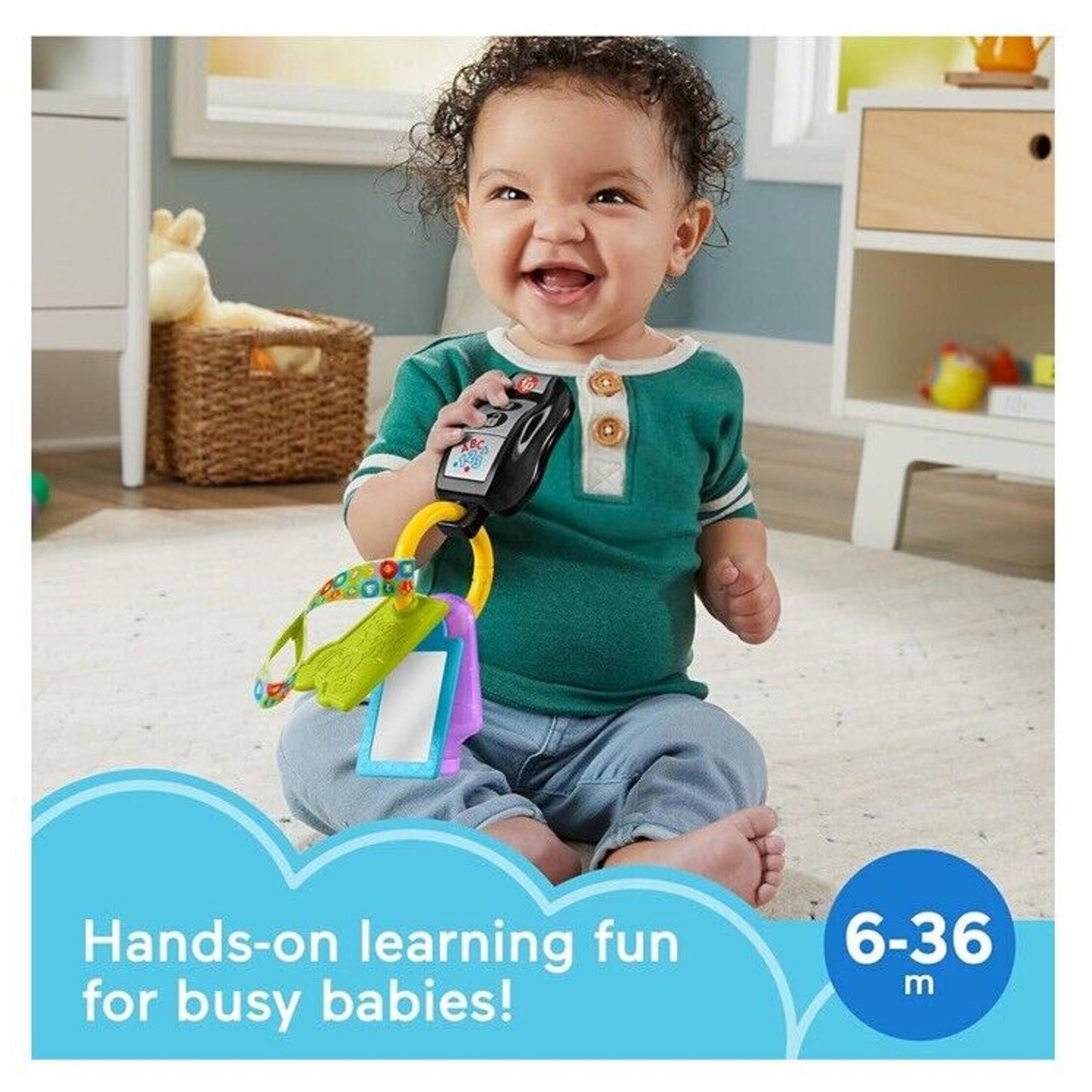 🔥Fisher-Price Laugh & Learn Baby Travel Toy Play & Go Activity Keys BNWT🔥