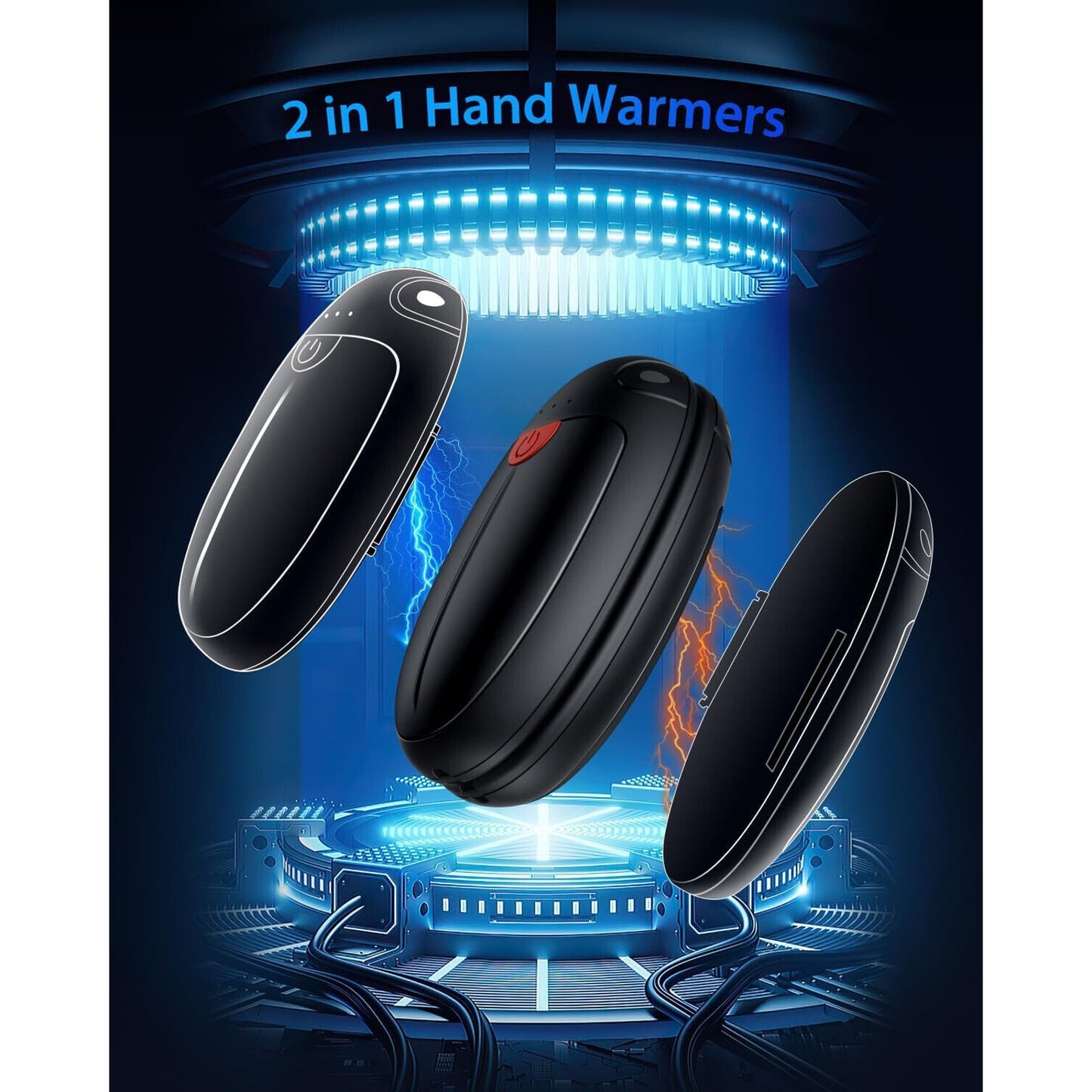 🔥2 Pack Portable Electric Pocket Hand Warmers Long Heating Double Warm BNWT🔥
