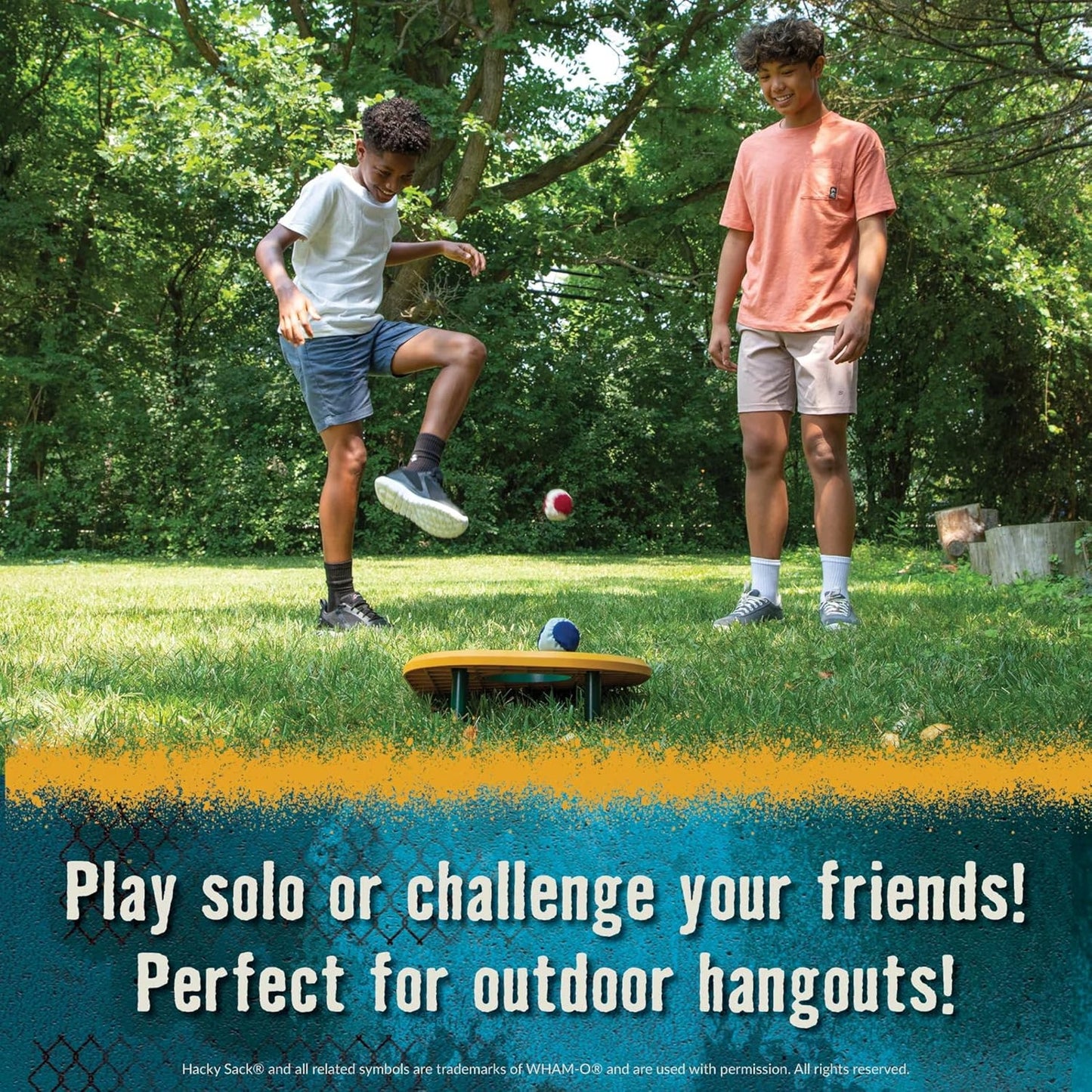 🔥Hacky Sack Cornhole Set Beige Blue White Outdoor Backyard Game No Bags BNWT🔥