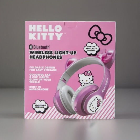 🔥Hello Kitty Wireless Light Up Headphones Bluetooth Pink Sanrio BNIB🔥
