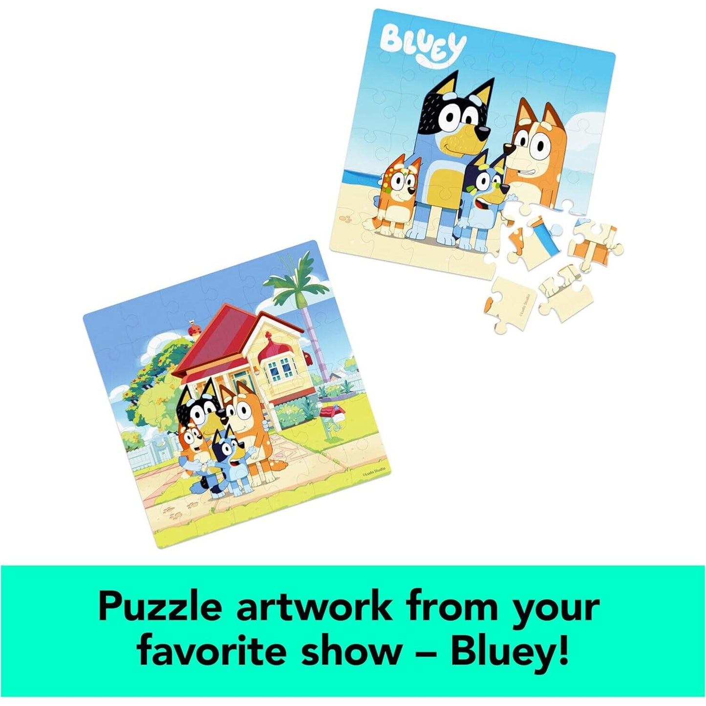 🔥Bluey 36-Piece Jigsaw Puzzles Two Pack BundleEasy Tube 2pk Jigsaw Puzzle💥