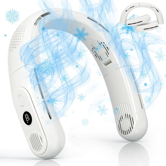 🔥Rechargeable 4 Turbo 6000mAh Portable Neck Fan 360 Cooling 3 Speed BNWT🔥