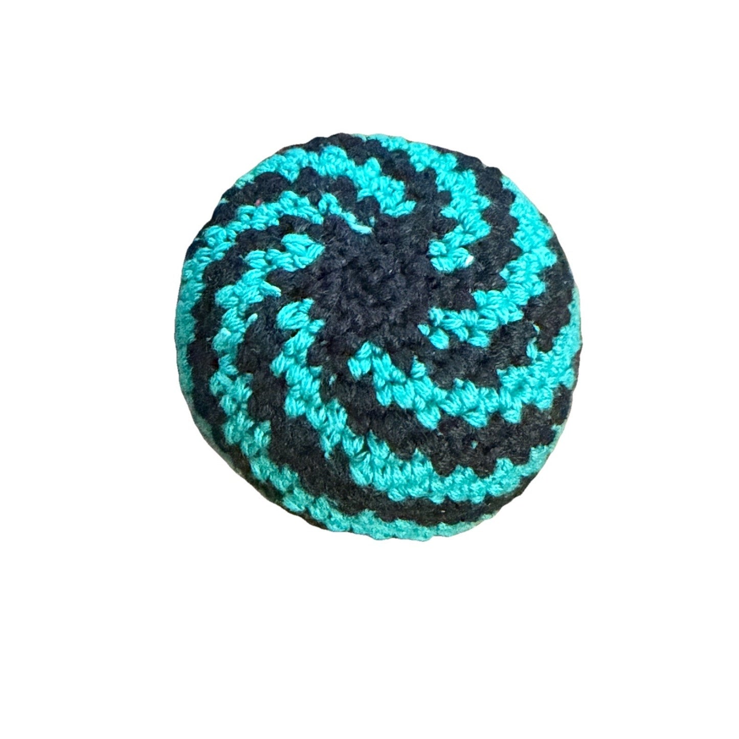 🔥World Footbag Boota Bag Crochet Hacky Swirl TEAL/BLACK BNWT🔥