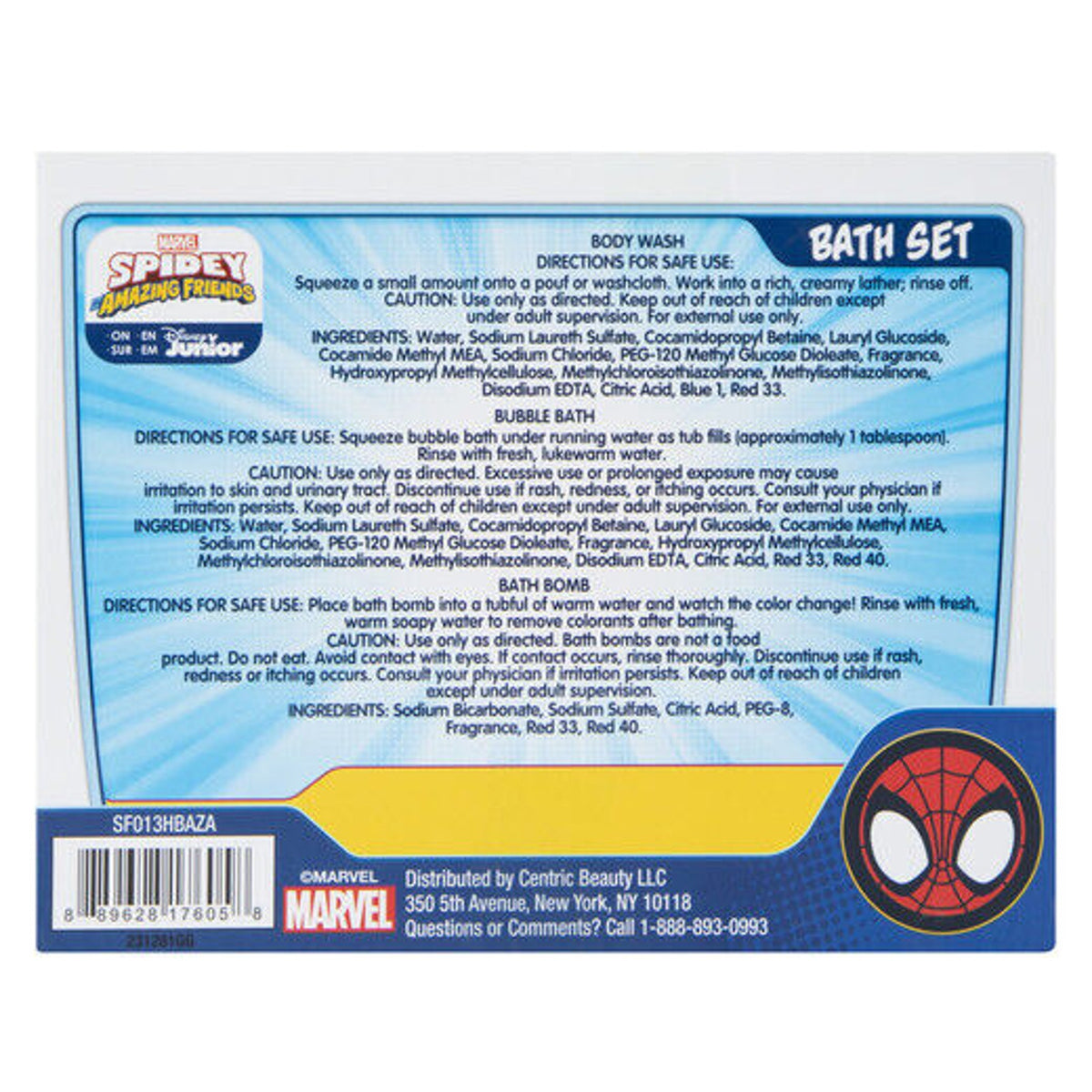 🔥Marvel Spider-Man 4 Piece Bath Set Soap & Scrub BNIB🔥