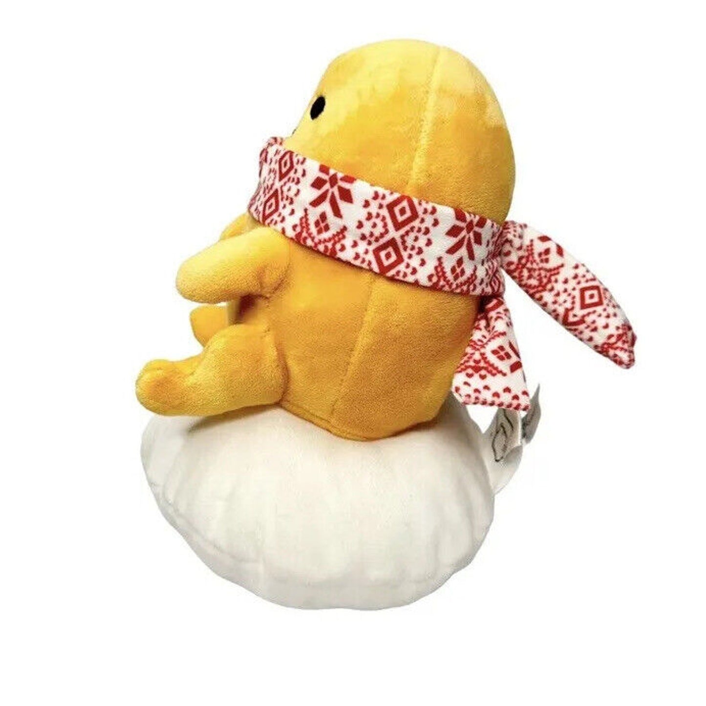 🔥Sanrio 9" Gudetama Plush The Lazy Egg 2022 Red White Scarf HTF RARE BNWT🔥