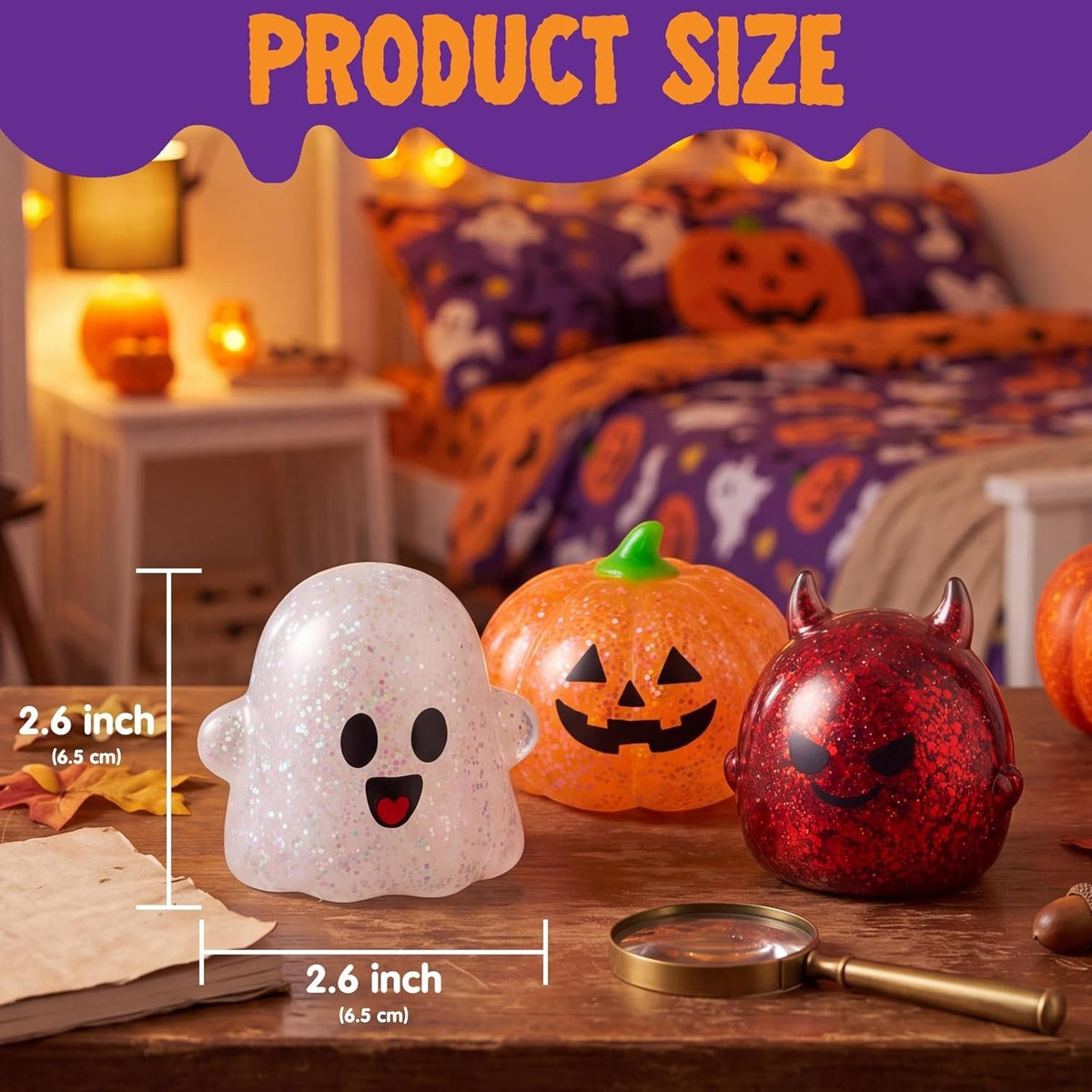 🔥JOYIN Halloween Glitter Squishy Toys 3 Pack BNWT🔥