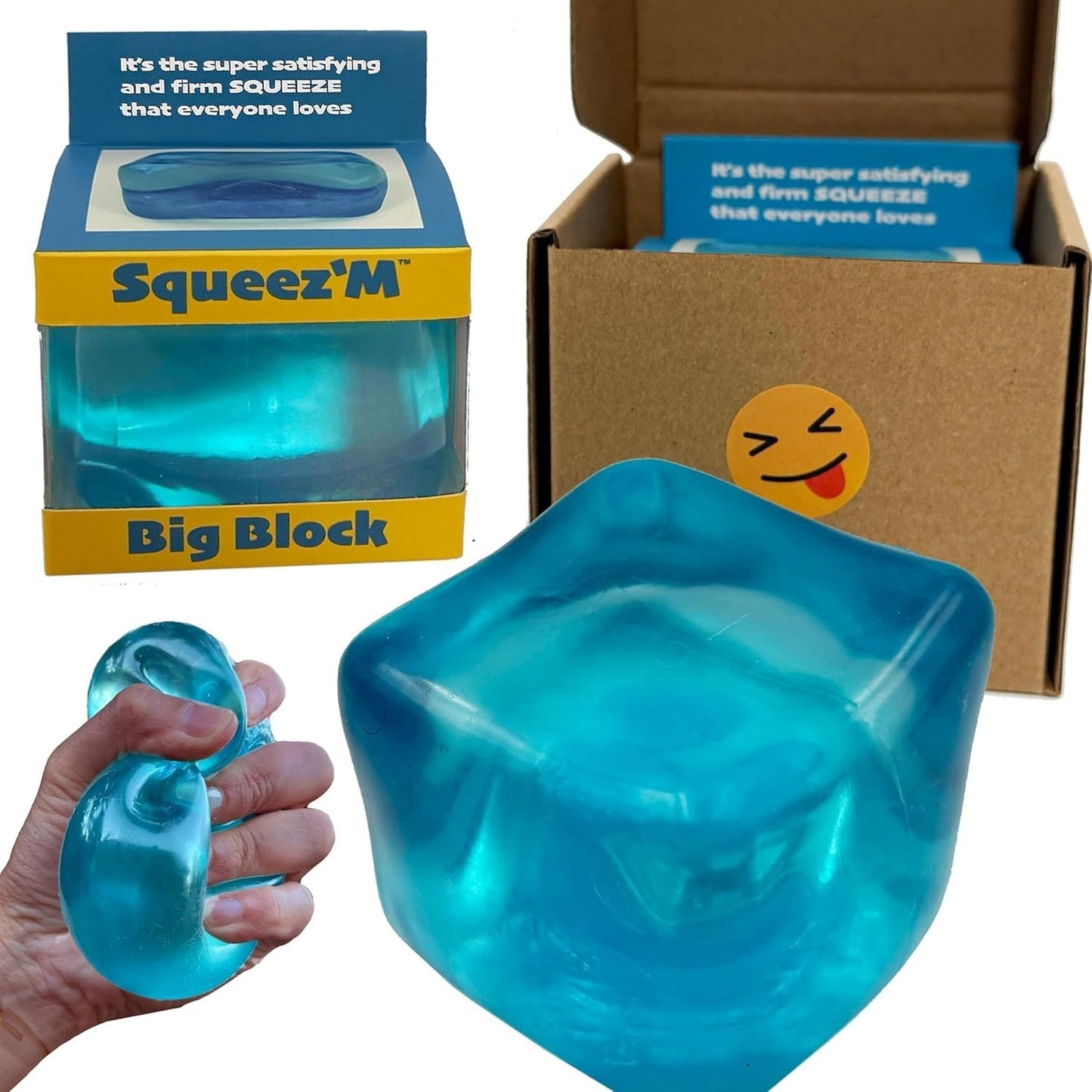 🔥Premium Big Block Squeez'M Cube 35% Larger Than The Standard Large Blue BNWT🔥
