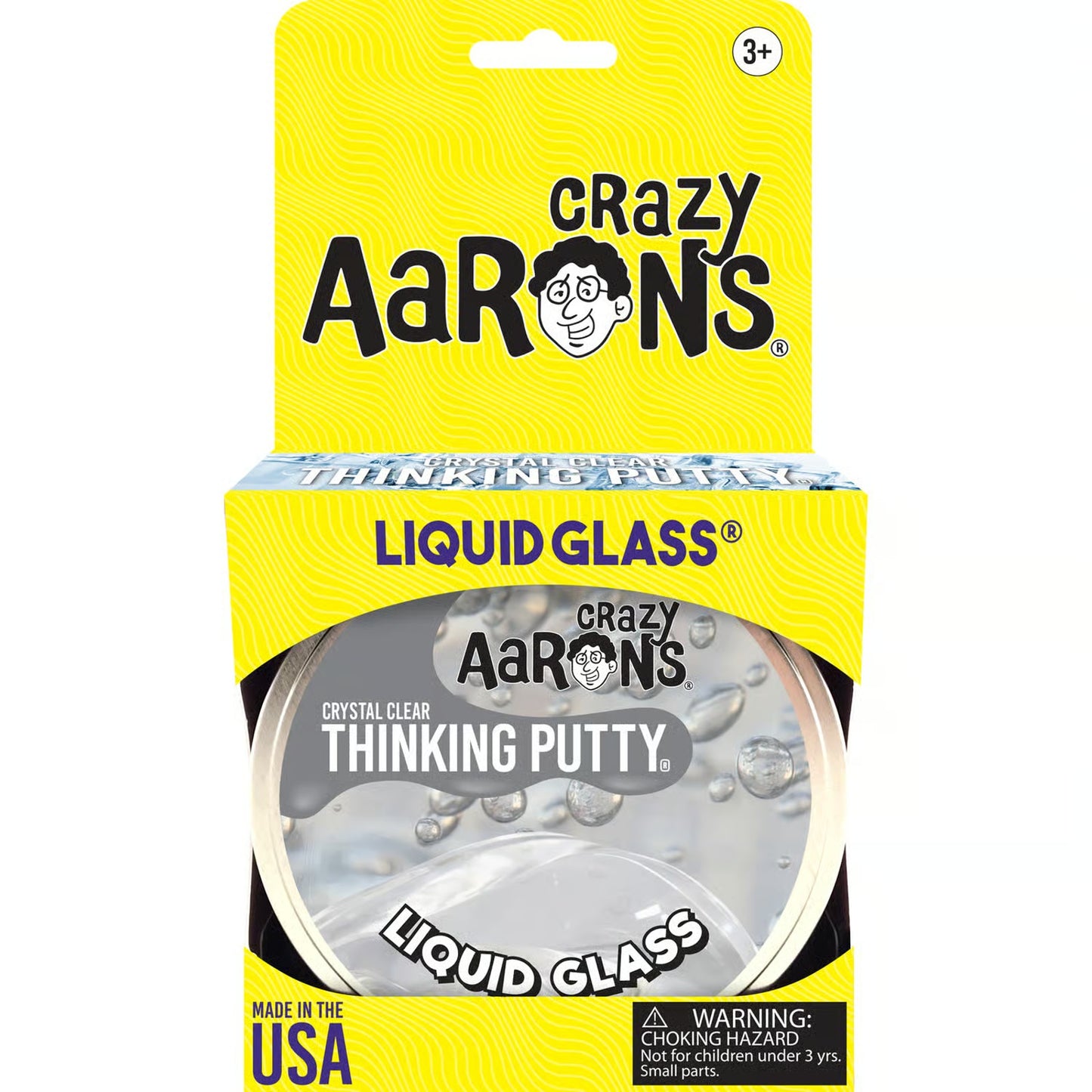 🔥Aaron's Crazy Thinking Putty Liquid Glass Full Size 4" Tin 3.2 oz BNWT🔥