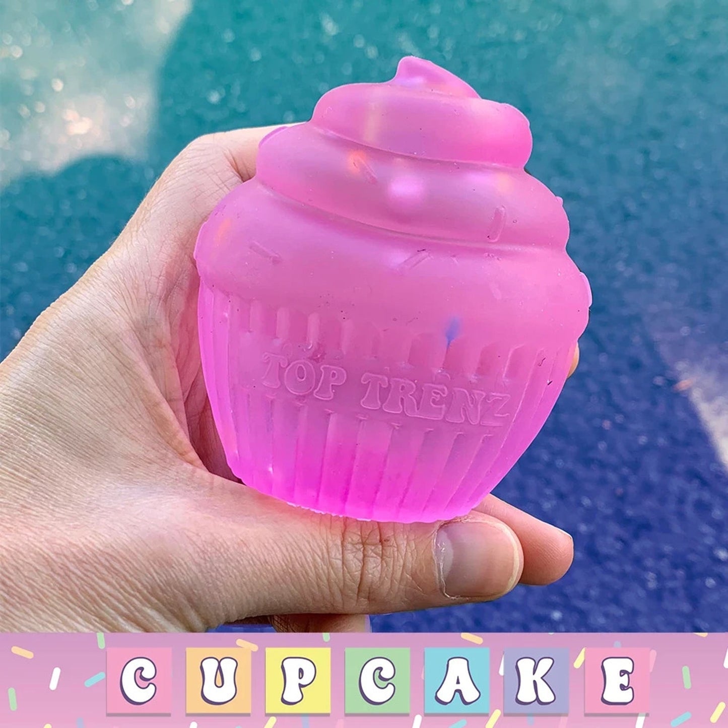 🔥Super Duper Sugar Squisher Cupcake Sensory Fidget Toy Mint BNWT🔥
