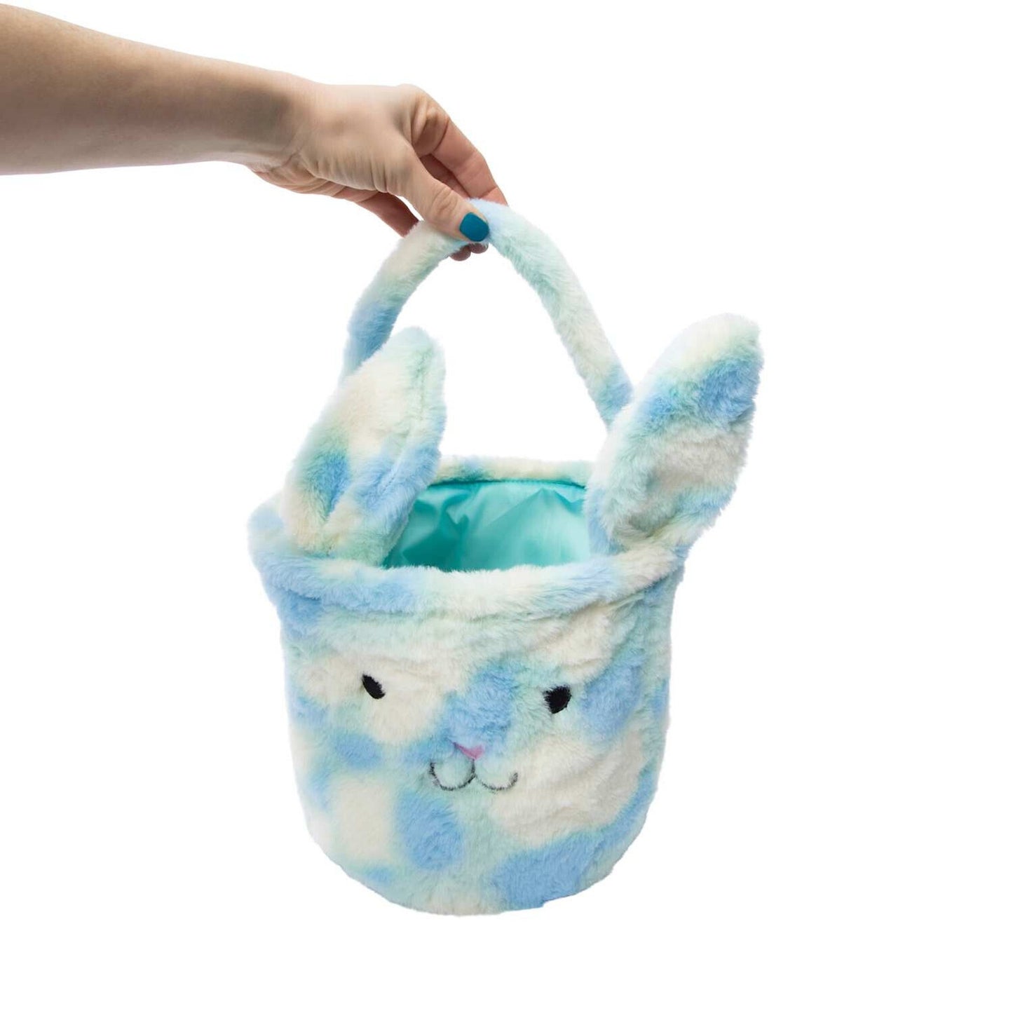 🔥Ombre Bunny Easter Fur Basket Blue 10" x 9" BNWT🔥