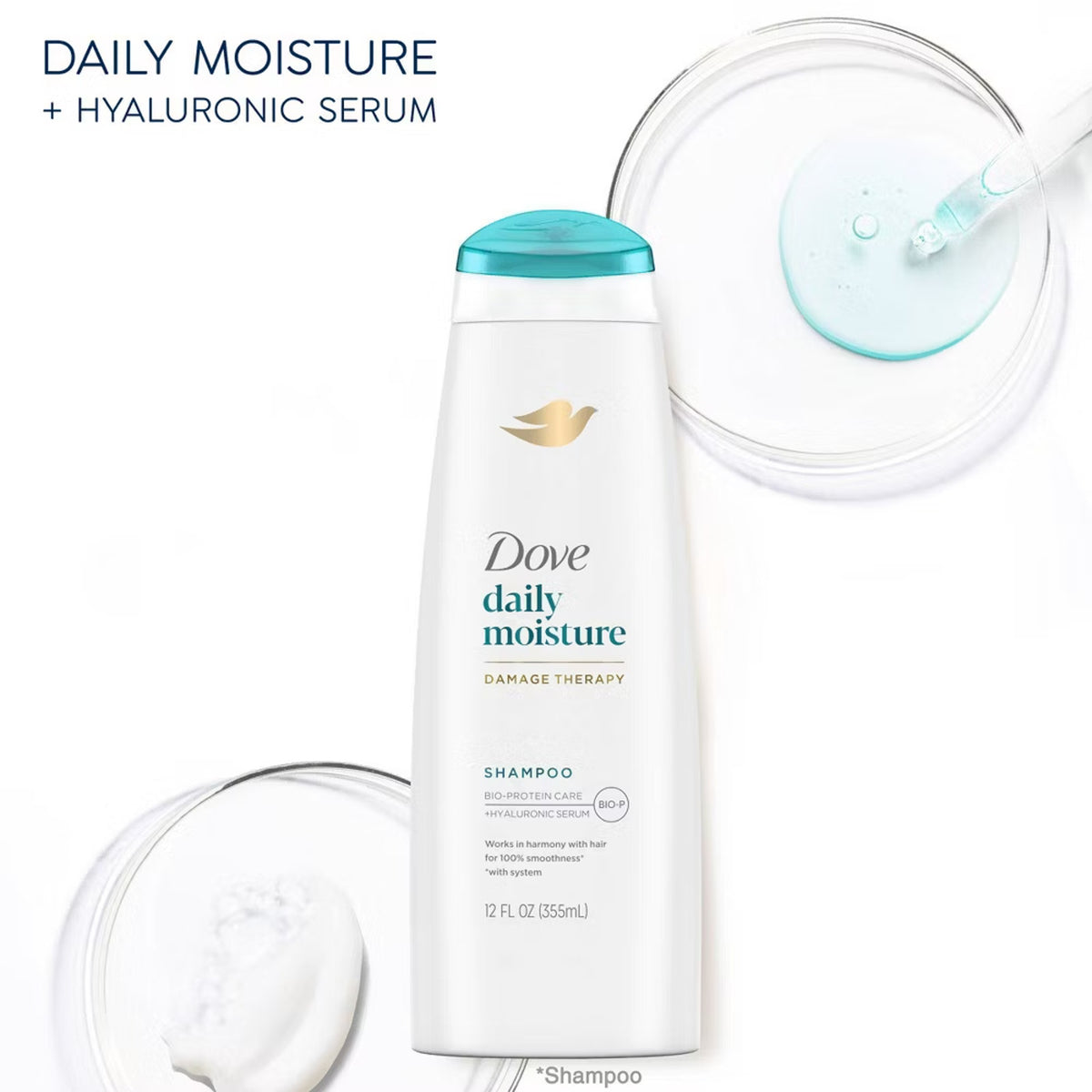 🔥Dove Damage Therapy Shampoo Daily Moisture for Dry Hair Shampoo 12 fl oz NWT🔥
