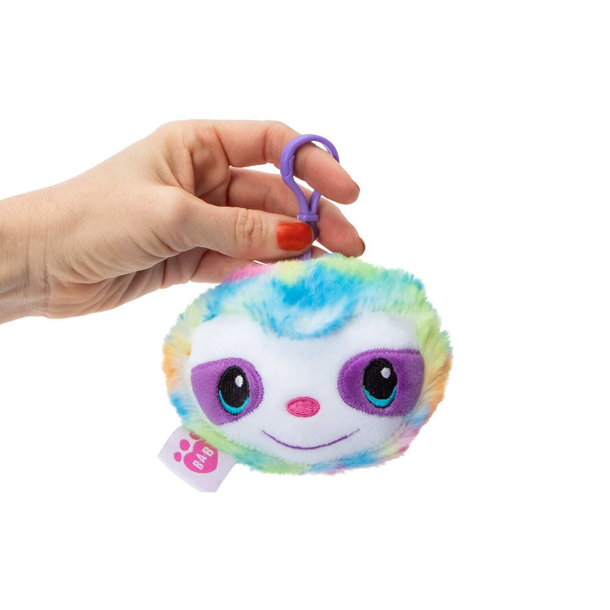 🔥Build A Bear 4" RAINBOW SLOTH Plush Backpack Clip On Keychain BNWT💥