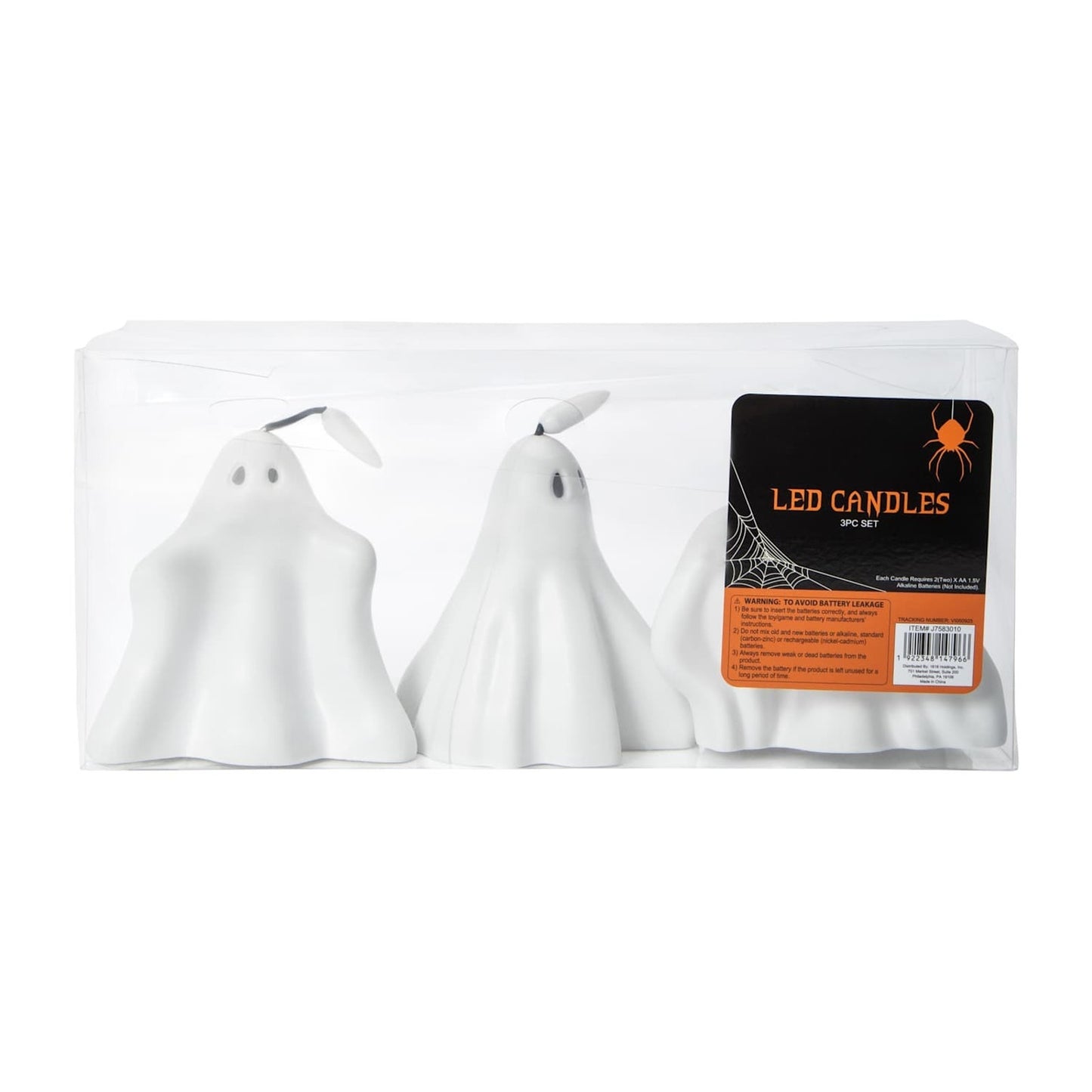 🔥Halloween Ghost LED Candles 3-Piece Set BNWT🔥