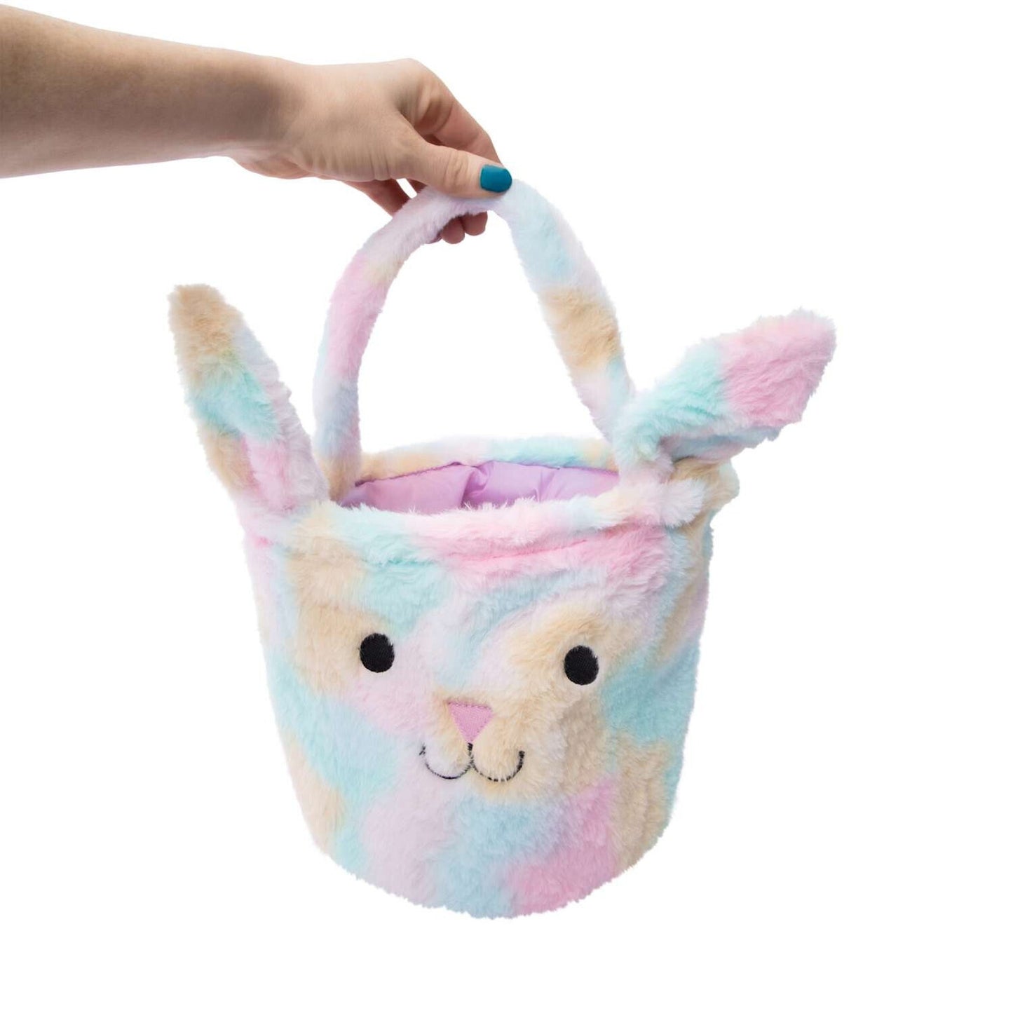 🔥Ombre Bunny Easter Fur Basket Pink 10" x 9" BNWT🔥