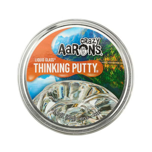 🔥Aaron's Crazy Thinking Putty Liquid Glass Full Size 4" Tin 3.2 oz BNWT🔥