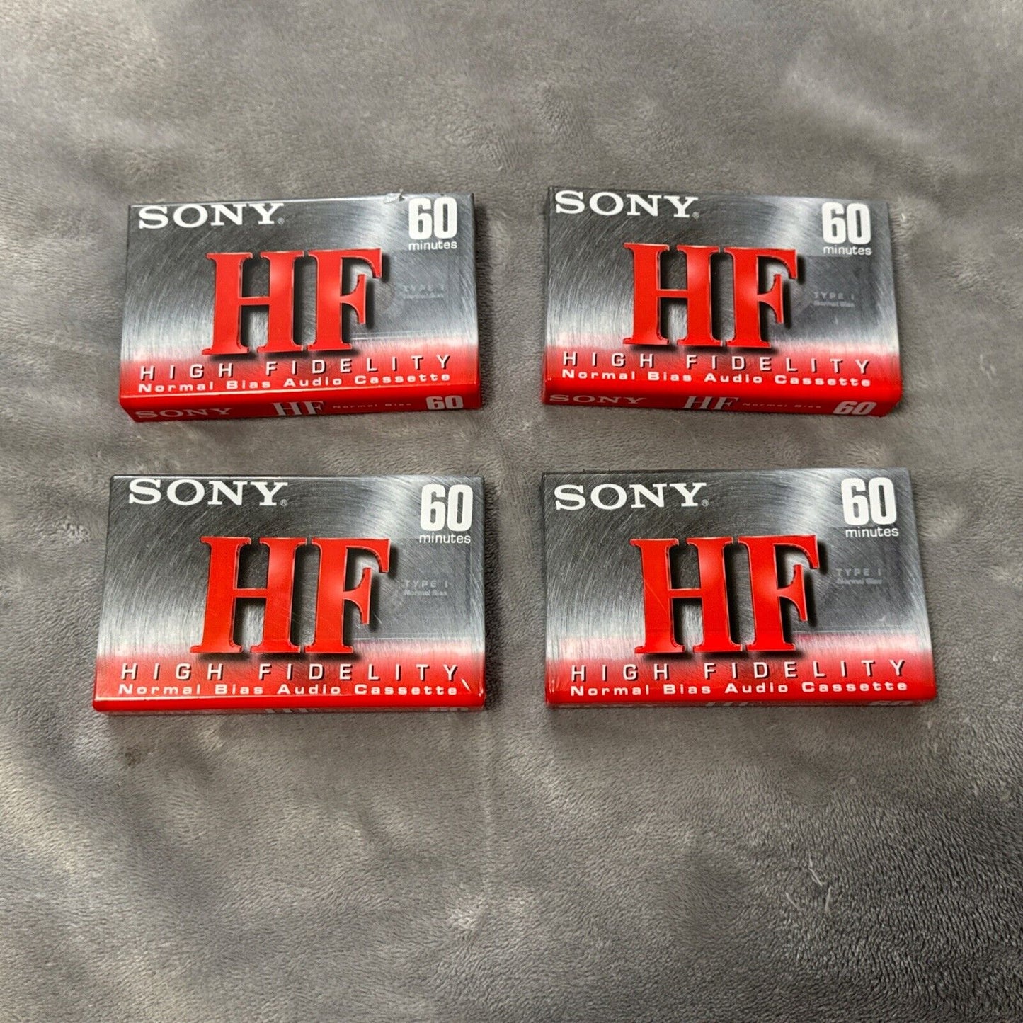 🔥4 Sony HF High Fidelity Audio Cassette 60 Minute Normal Bias Blank Tapes🔥