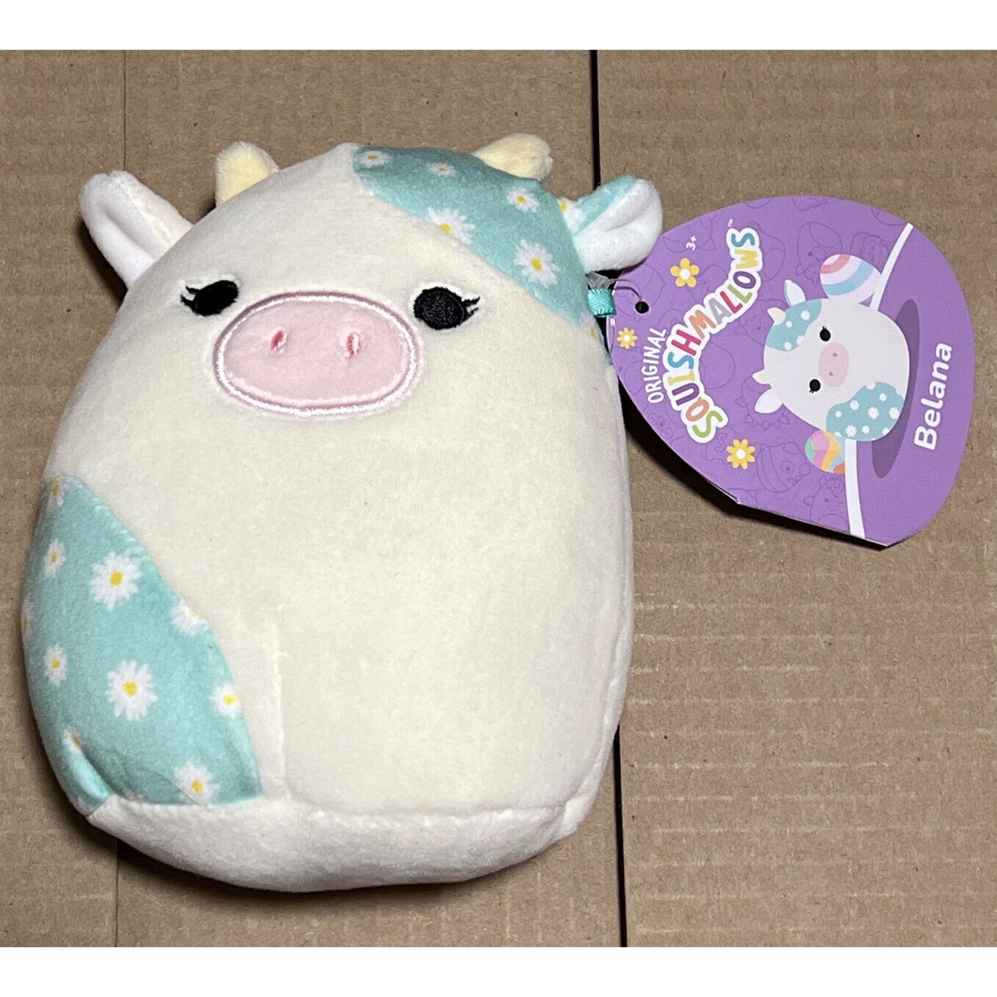 🔥Squishmallow Easter 2021 Belena The Blue Cow 5” In Hand Super Cute HTF BNWT🔥