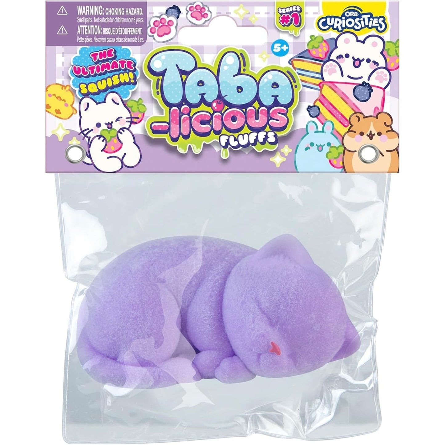 🔥Taba-Licious Curiosities Fluffs Cat Squeeze Squishy Toy Purple BNWT🔥