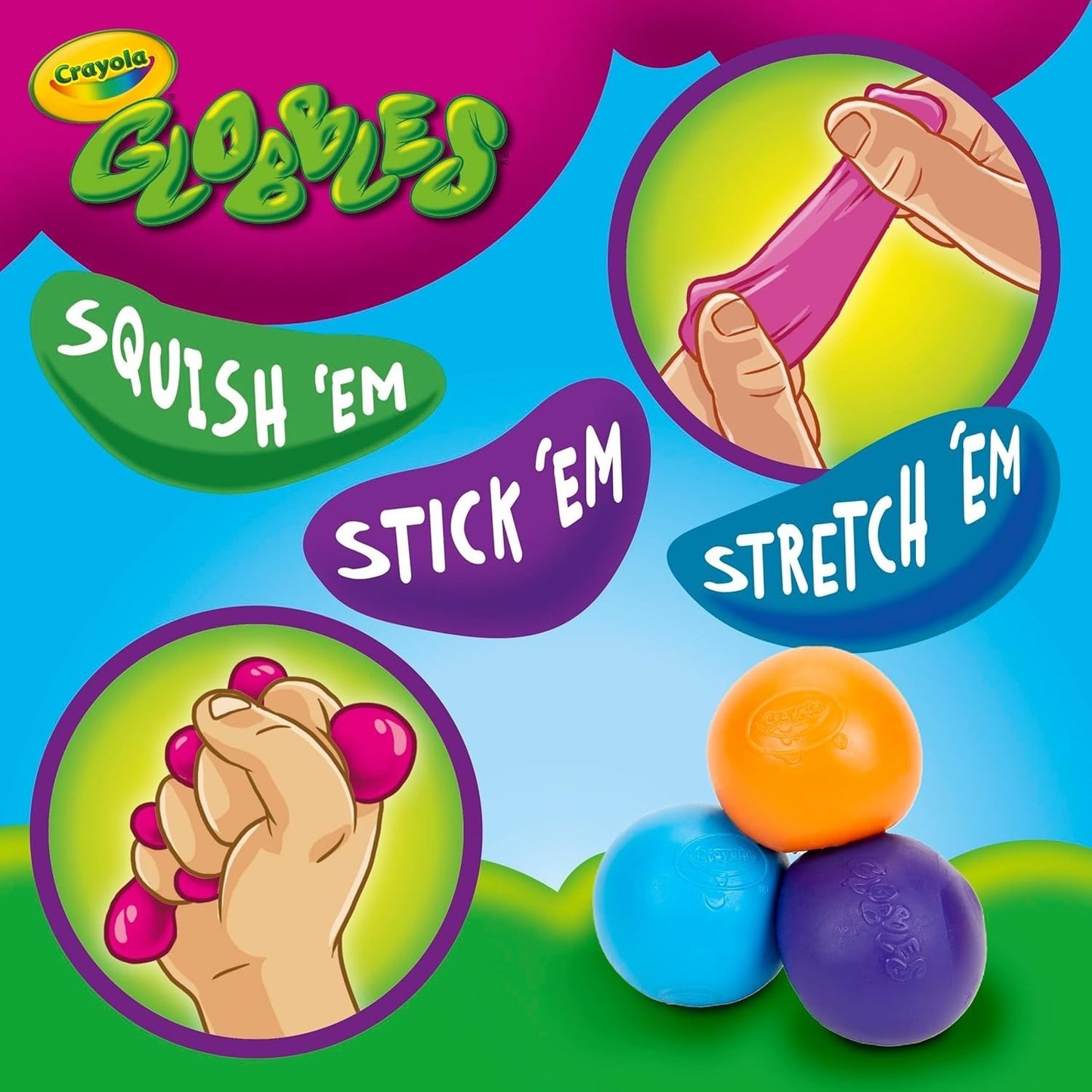 🔥Globbles Fidget Toy 16 Count Crayola Sticky Ball BNWT🔥