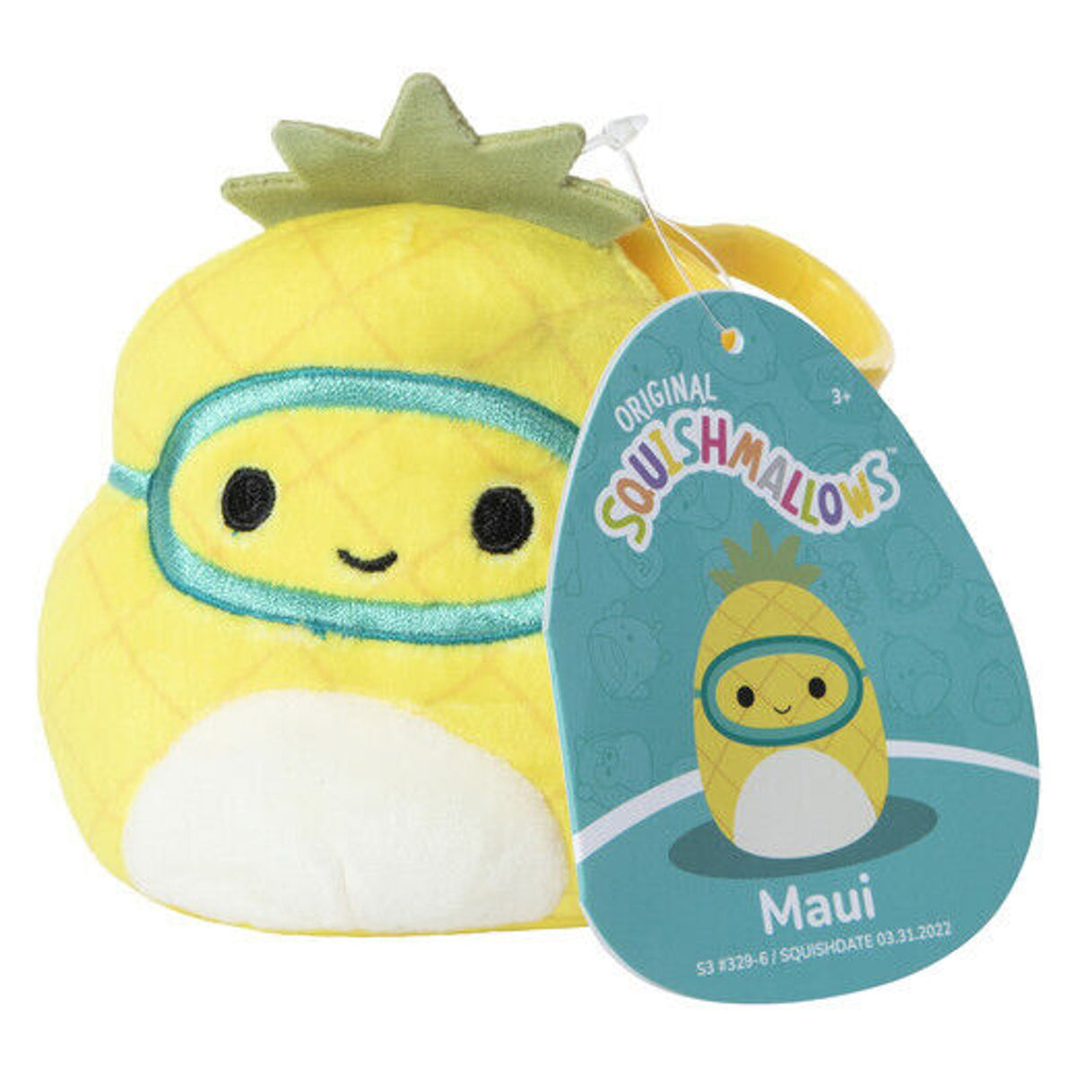 🔥Squishmallows MAUI The Pineapple 3.5” Clip BNWT🔥