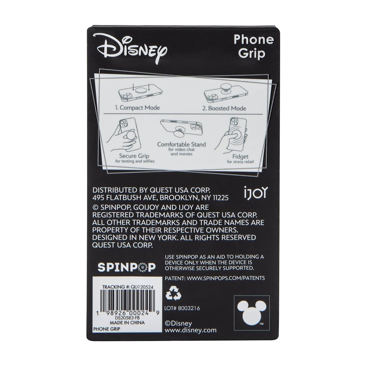 🔥Spinpop Disney Winking Stitch Pop Grip Phone Grip BNWT🔥