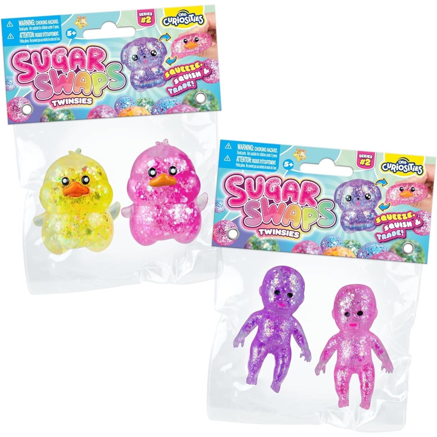 🔥ORB Curiosities Ducks and Babies Sugar Swaps 4 Pk Viral Squishy Stretchy NWT🔥