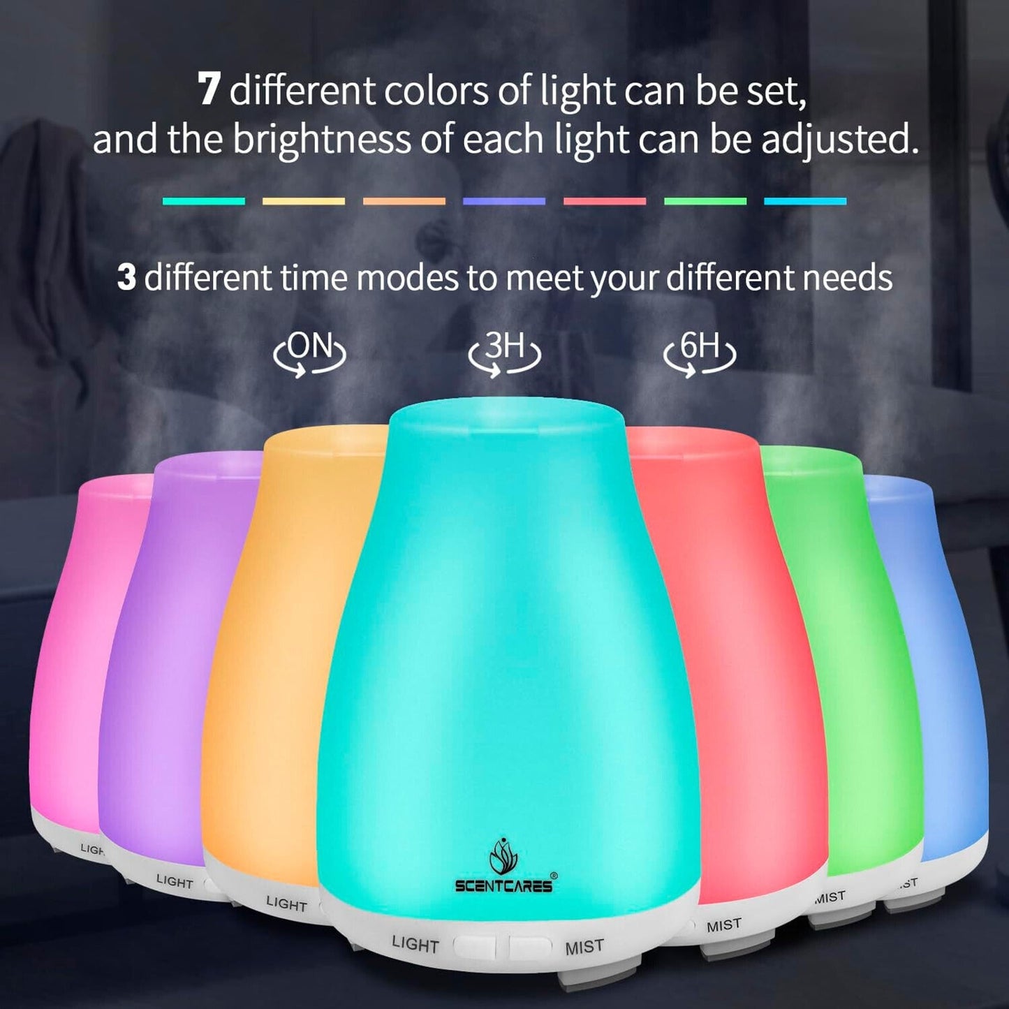 🔥Remote Aromatherapy Essential Oil Diffuser 7 Color Lights BNWT🔥