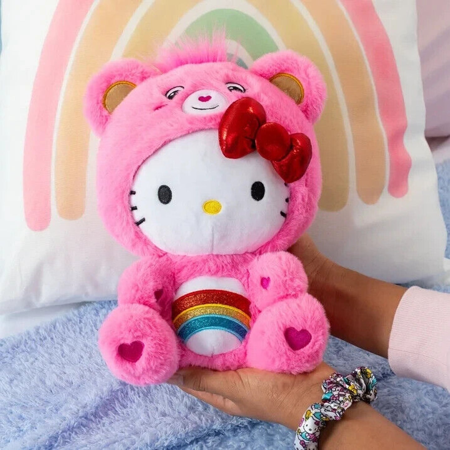 🔥Hello Kitty Loves Cheer Bear 10" Collectible Care Bears Plush BNWT💥